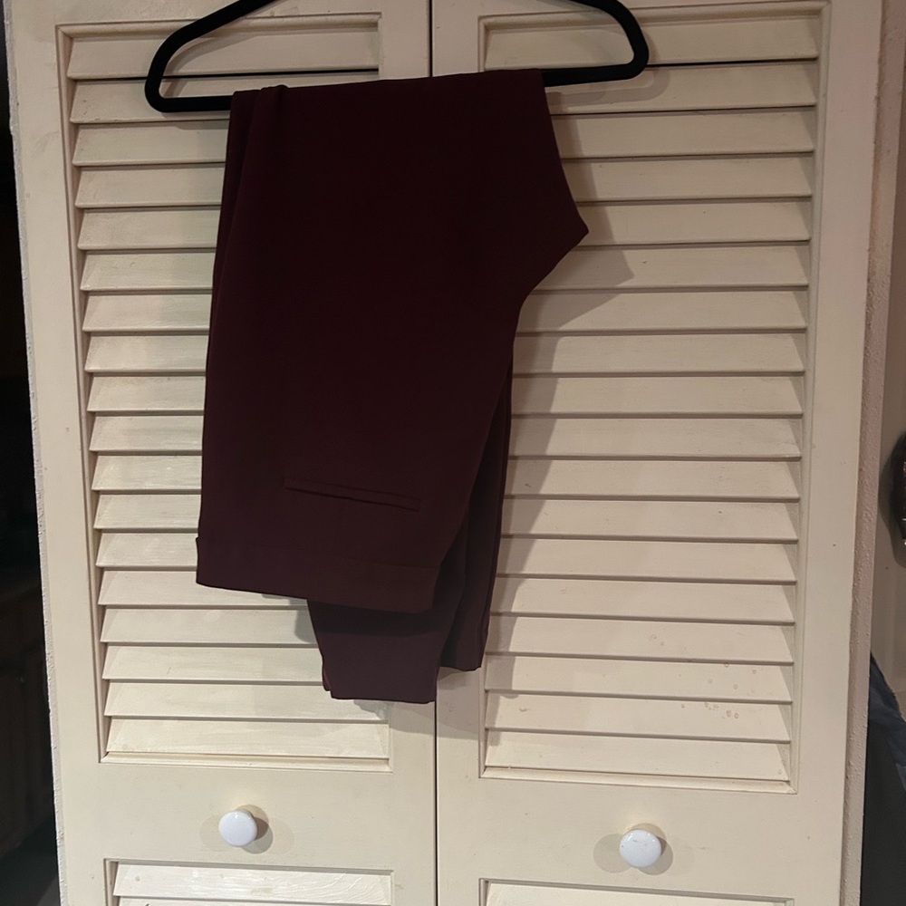 Elegant Burgundy Women's Pants